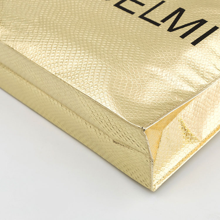 Pp Non-woven Gold Shopping Tote Bag