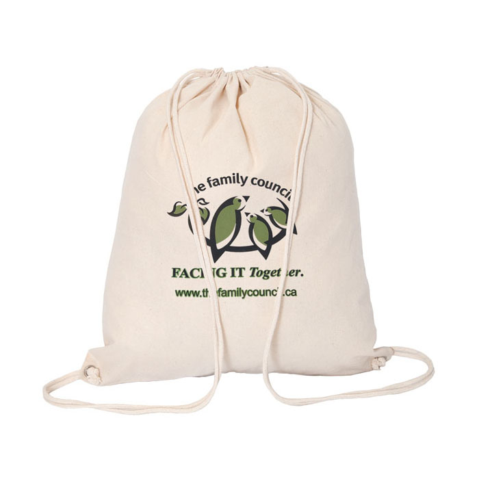 Cotton Canvas Backpack Drawstring Bag