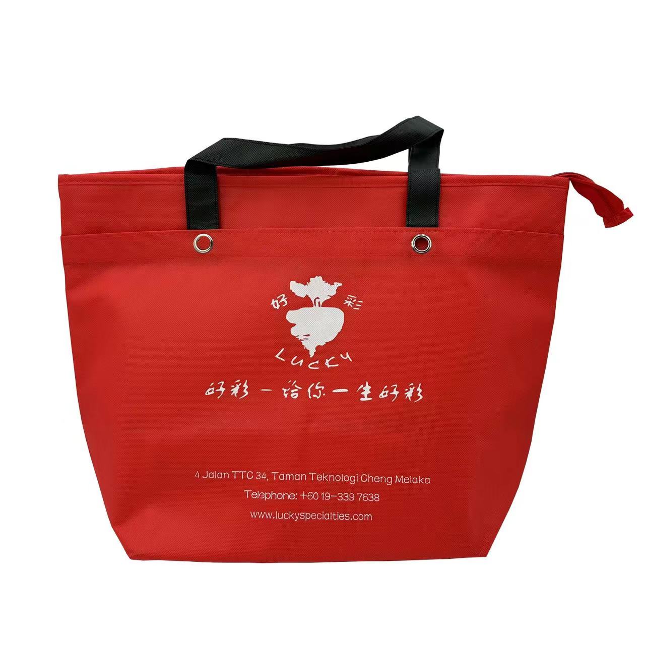 Food Insulated Non Woven Cooler Bags With Zipper