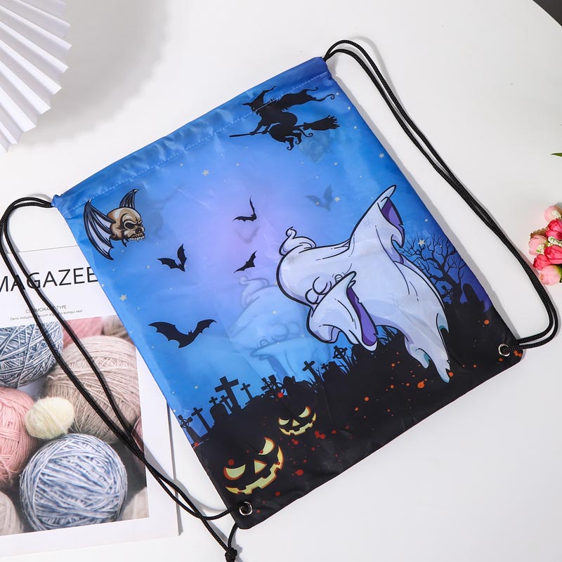210D Polyester Drawstring Bag with Full Printing