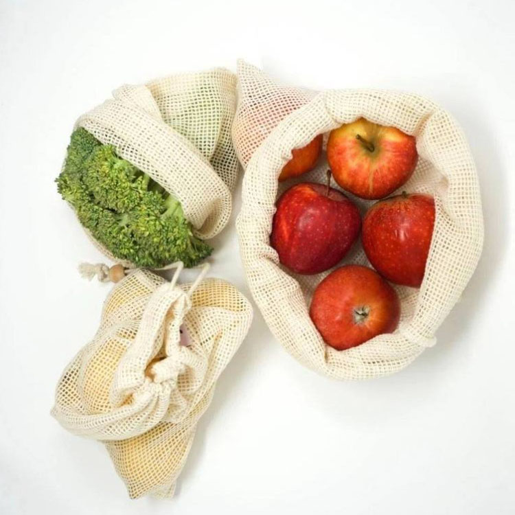 Fruit Mesh Drawstring Bag