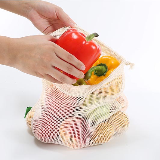 Vegetable Mesh Drawstring Bag