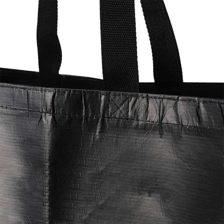 Reusable Eco-friendly Polypropylene Packaging, Black Laminated Non-woven Fabric Bags, Rpet Bags, PP Non-woven Fabric Shopping Handbags with Custom Logos