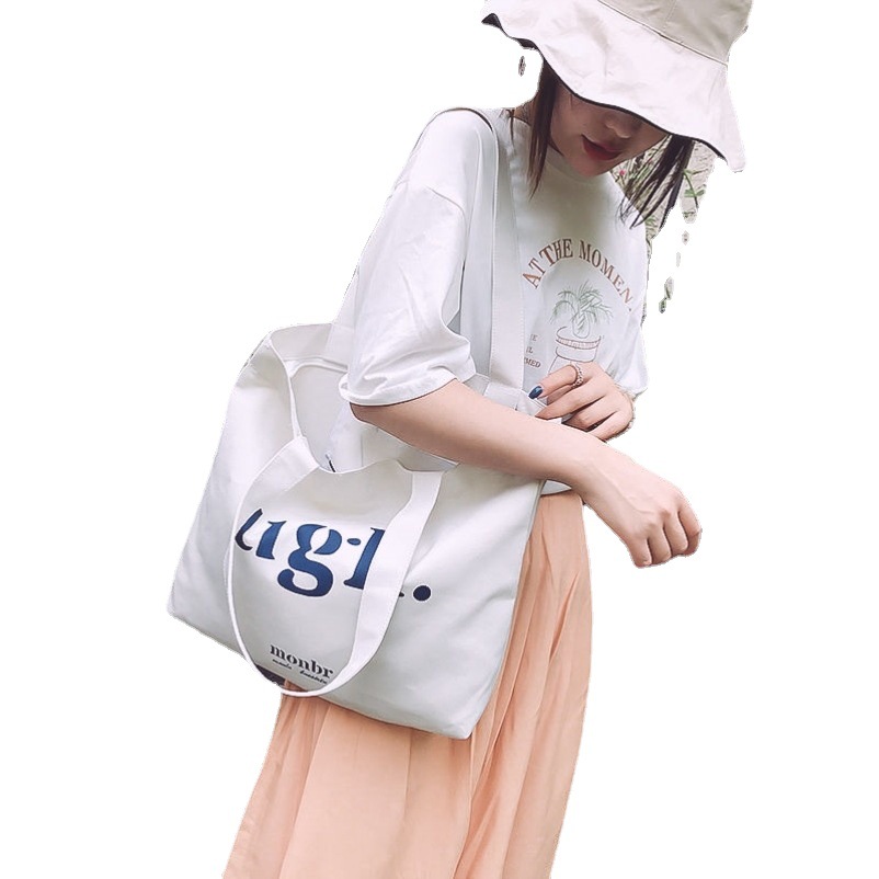 Canvas Tote Bag With Wide Handle
