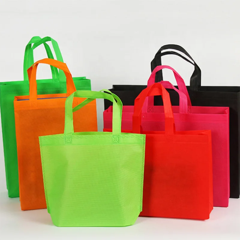 Customized logo printing, grocery packaging, handbags, non-woven fabric shopping bags, fast delivery, cheap, multi-color inventory, reusable