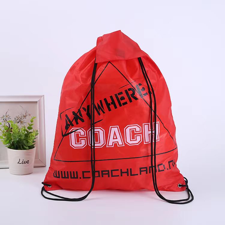 Custom logo printing drawstring bag