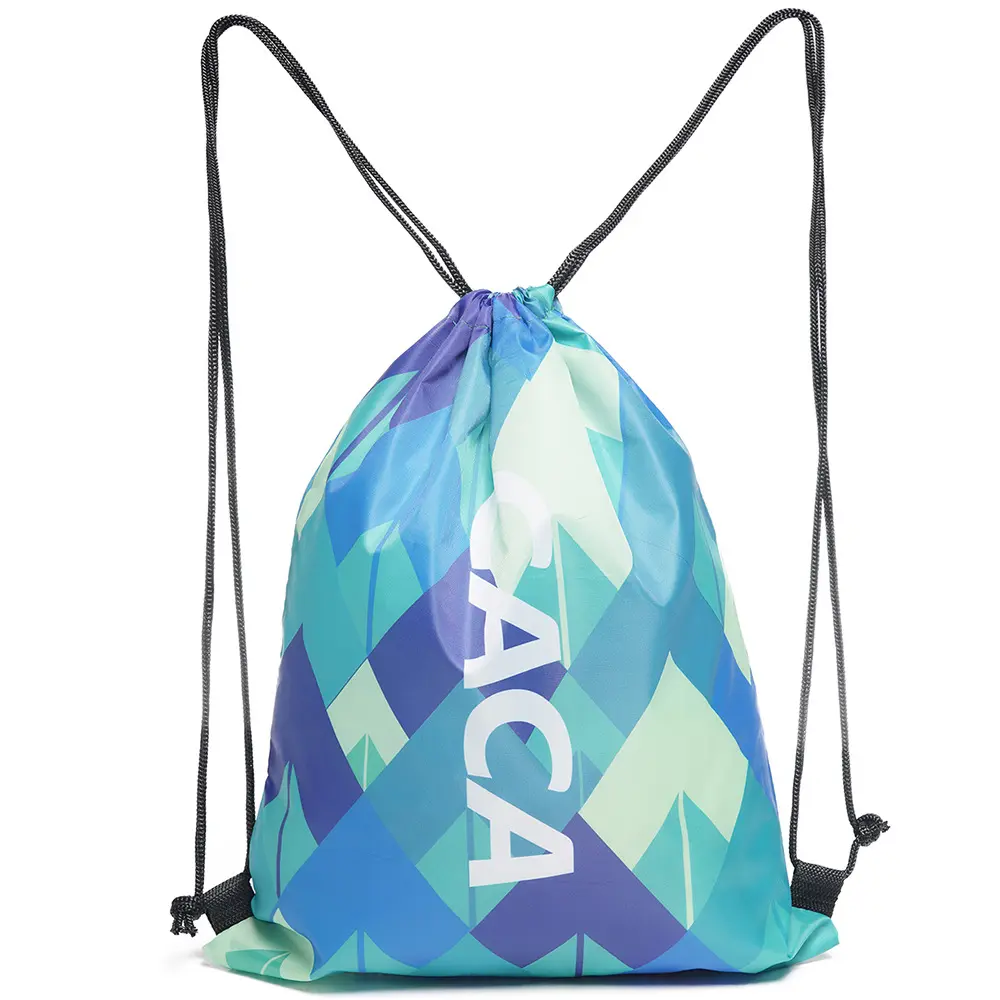 Wholesale Mmall Recycling Drawstring Gift Bags with Custom-printed Logos