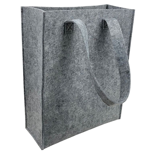 Gray reusable Felt Tote Bag