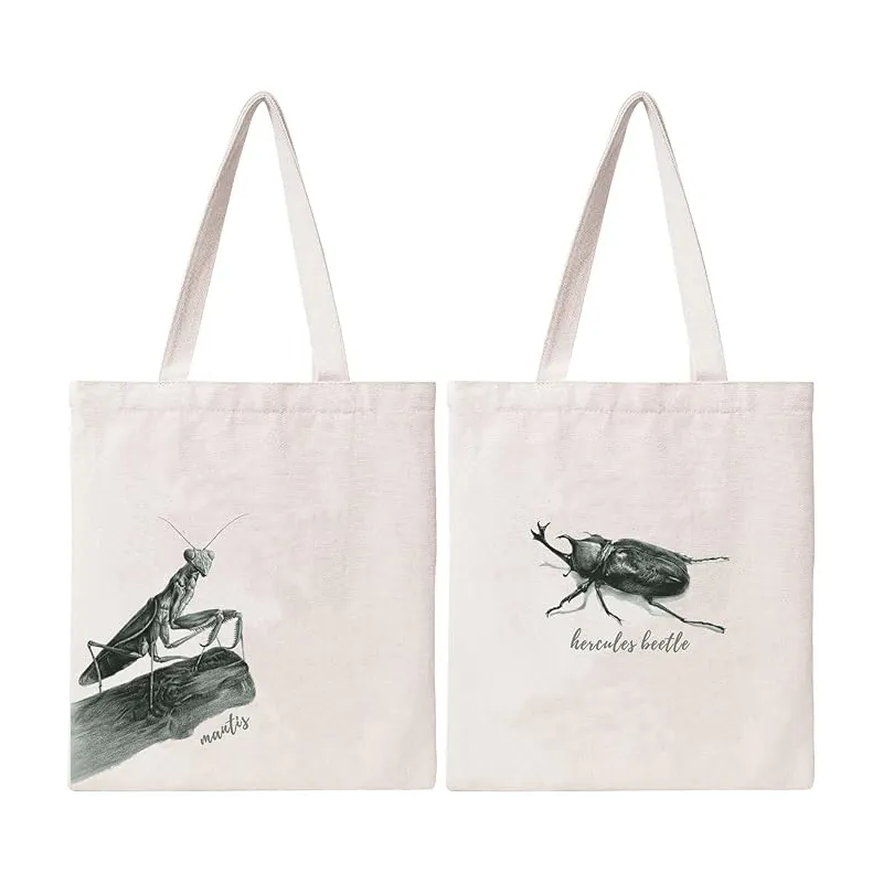 Eco-Friendly Plain Blank Cotton Canvas Handbag DIY Customized Logo Printed Shopping Bag White or Original Color Gift