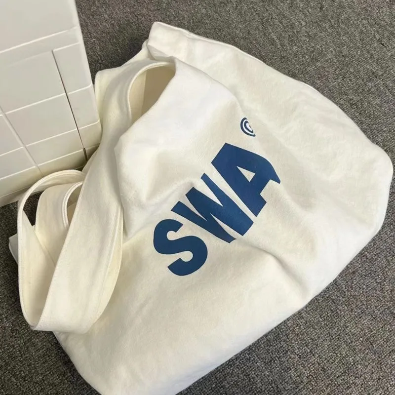 Oversized Organic Cotton Canvas Tote Shopping Bag