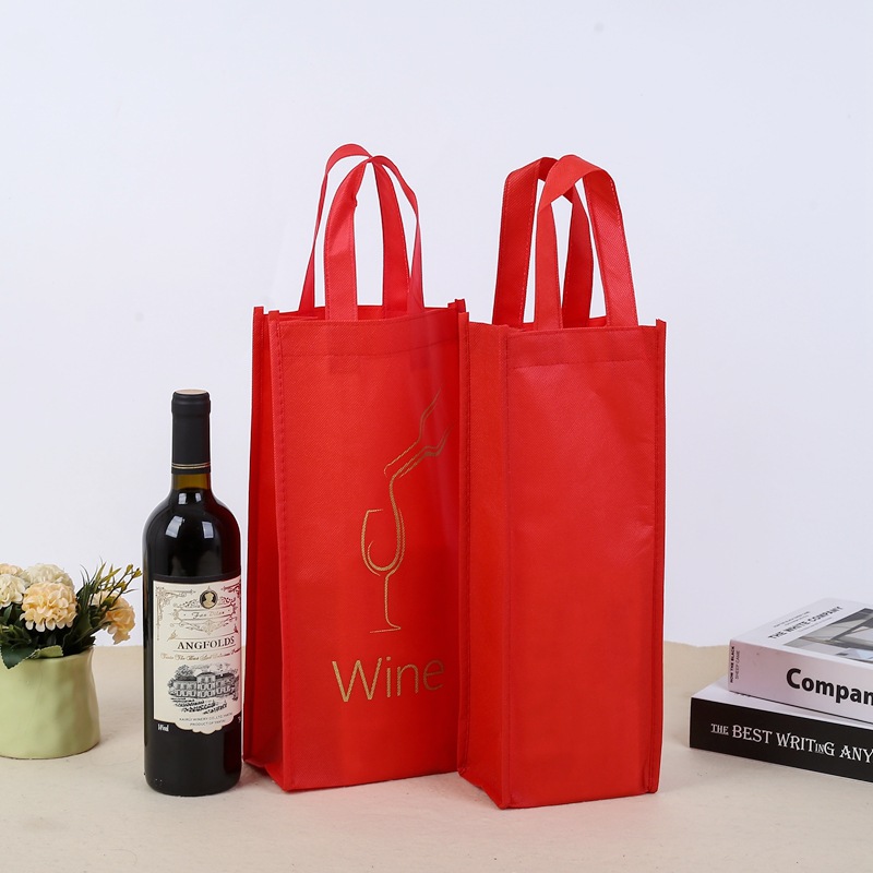Gift Non Woven Drawstring Wine Bag