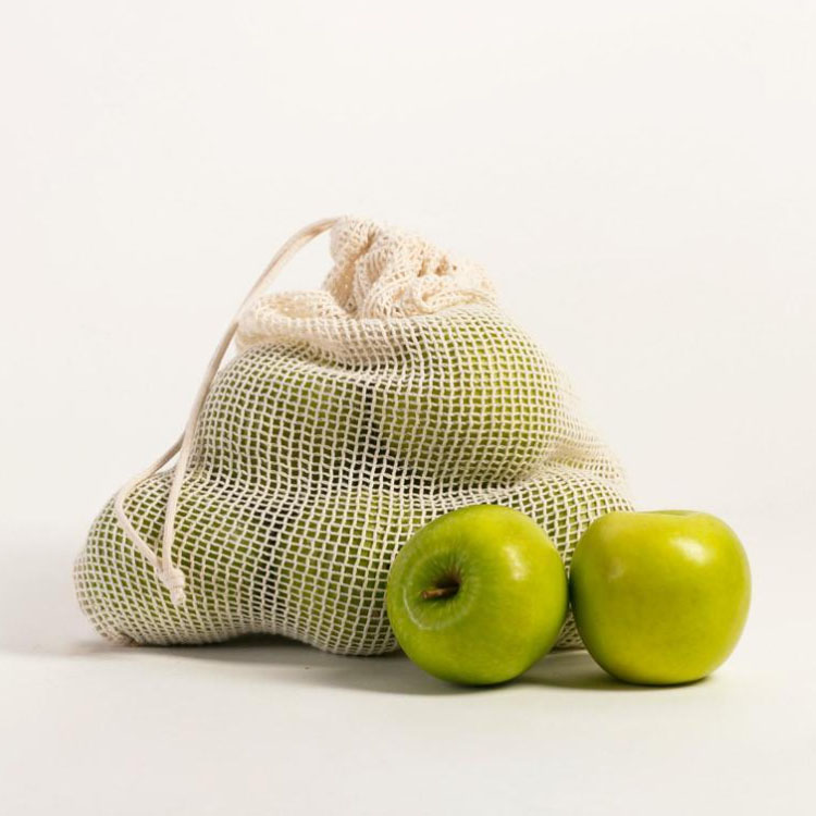 Fruit Mesh Drawstring Bag
