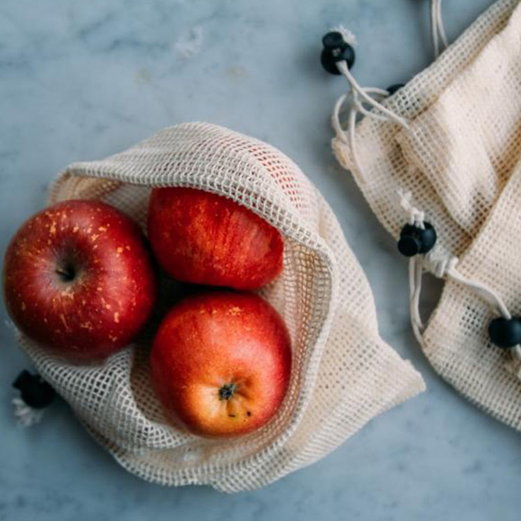 Fruit Mesh Drawstring Bag