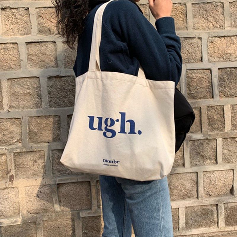 Canvas Tote Bag With Wide Handle