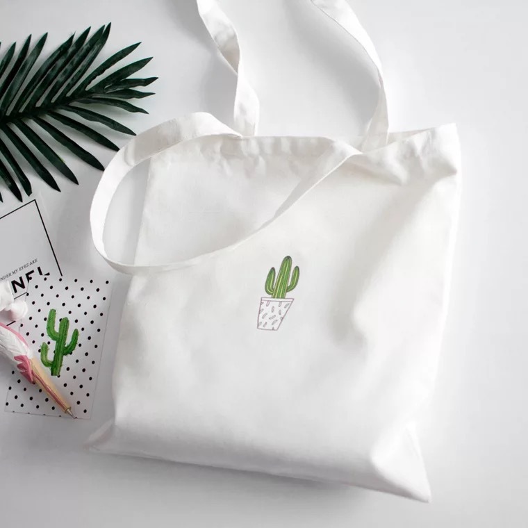 Cotton Grocery Tote Canvas Bag