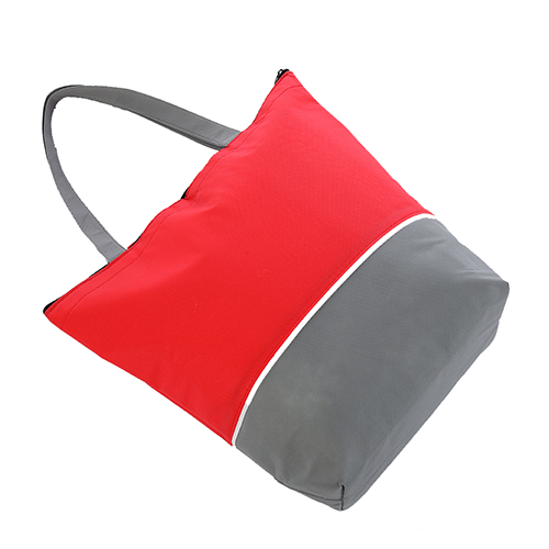 Gray-red Cooler Tote Bag