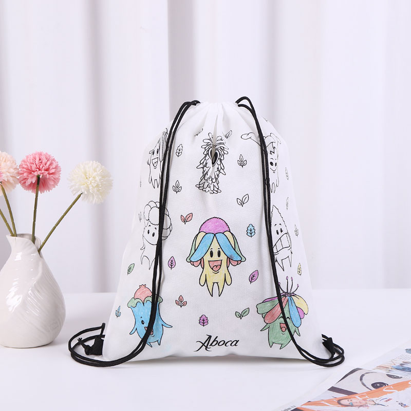 Non Woven Kids Backpack Drawstring Bag