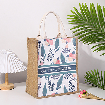 Waterproof Jute Burlap Tote Bag