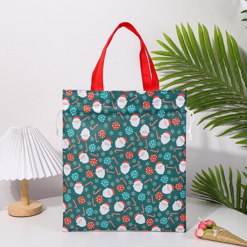 Christmas Non Woven Drawstring Bag with Handle