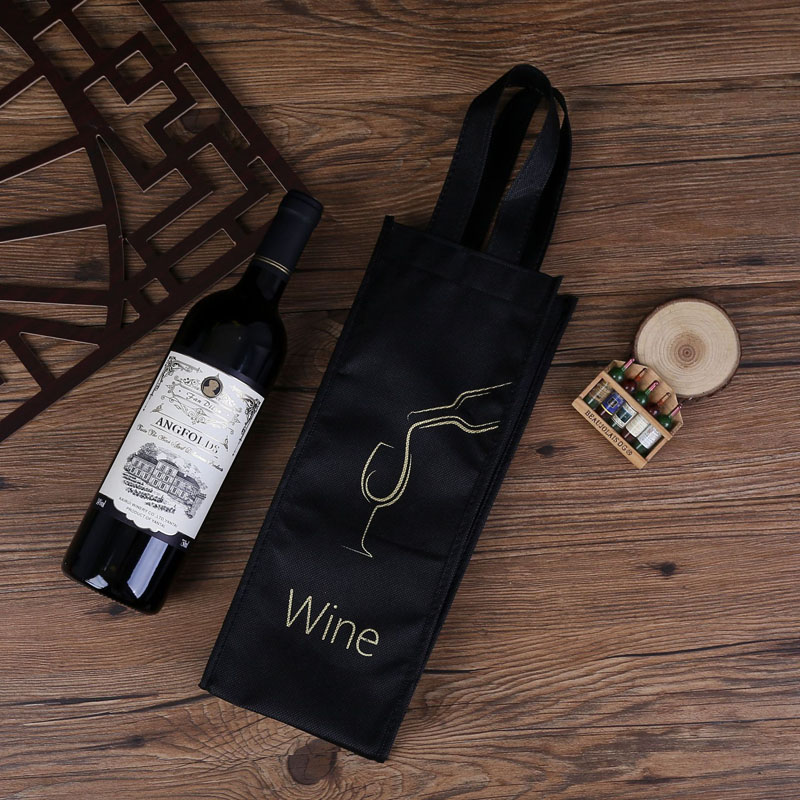 Gift Non Woven Drawstring Wine Bag