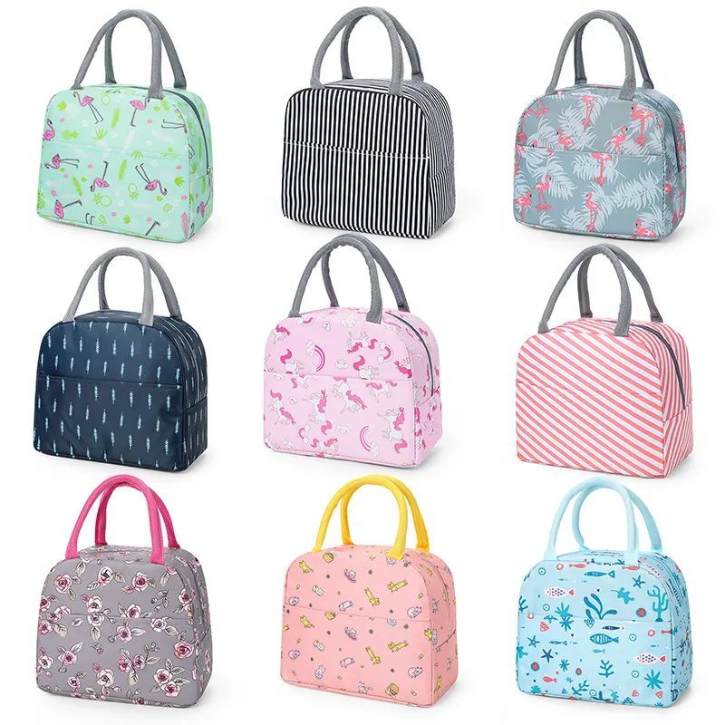 Heat-insulating Lunch Cooler Bag, Insulated Bag, Portable Box, Ice Pack, Handbag, Food Picnic, Girls' and Children's Lunch Bag