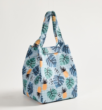 210D Plaid polyester cooler bag