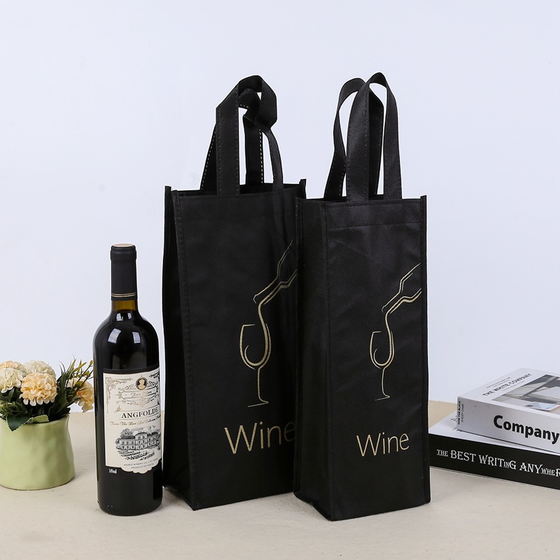 Gift Non Woven Drawstring Wine Bag