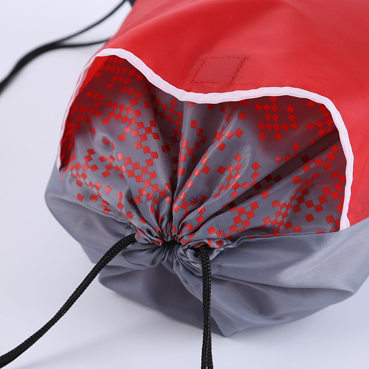 190t Polyester Drawstring Bag with pocket