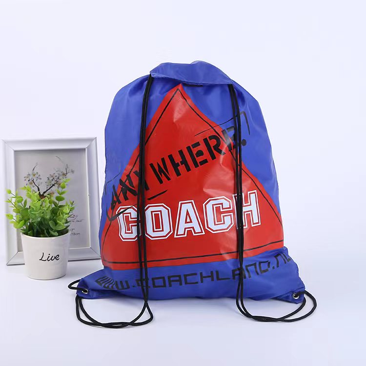 Custom logo printing drawstring bag