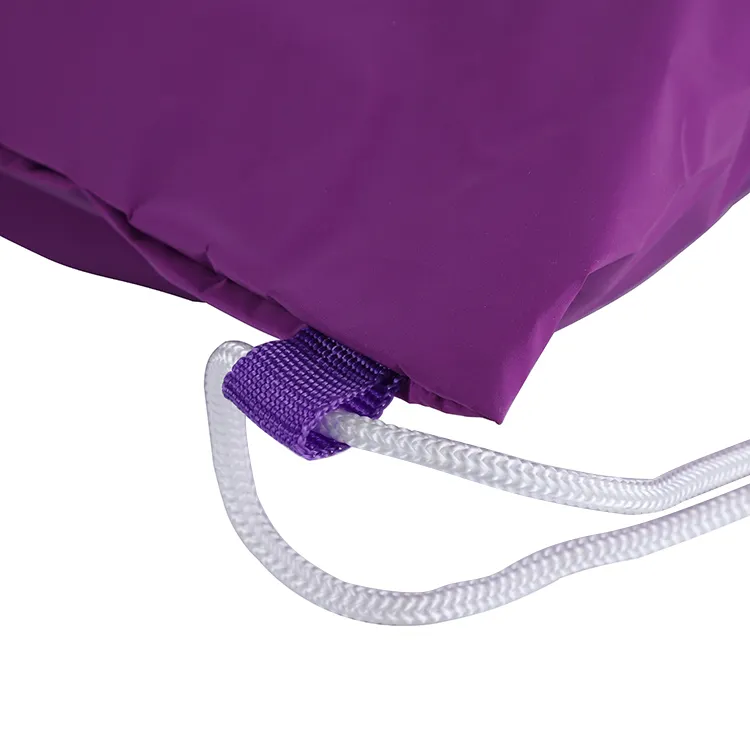 Purple polyester Drawstring Bag