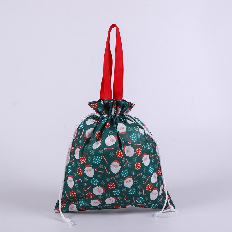 Christmas Non Woven Drawstring Bag with Handle