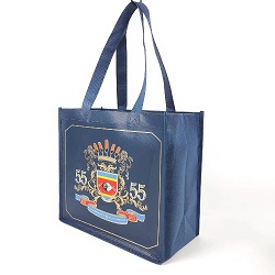 Blue Non-Woven Covered Tote Bag