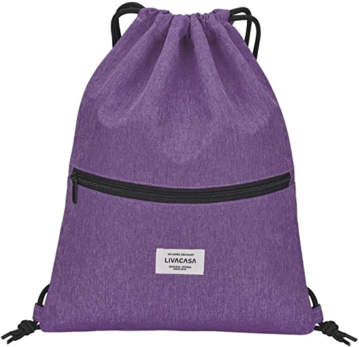 Eco Friendly Natural Organic Cotton Canvas Drawstring Bag Backpack