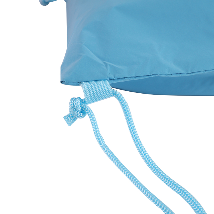 Blue polyester Drawstring bag