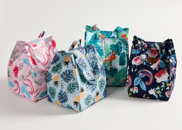 210D Plaid polyester cooler bag