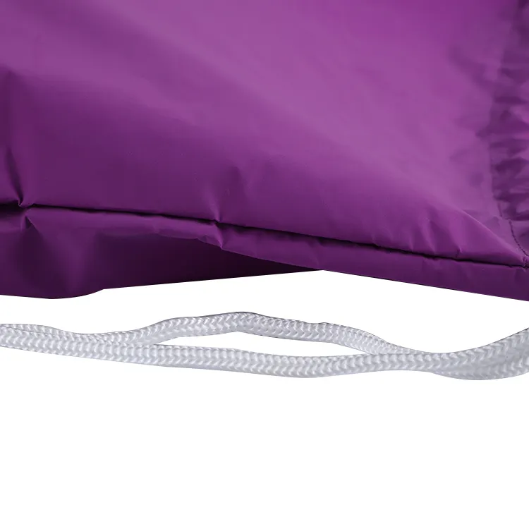 Purple polyester Drawstring Bag