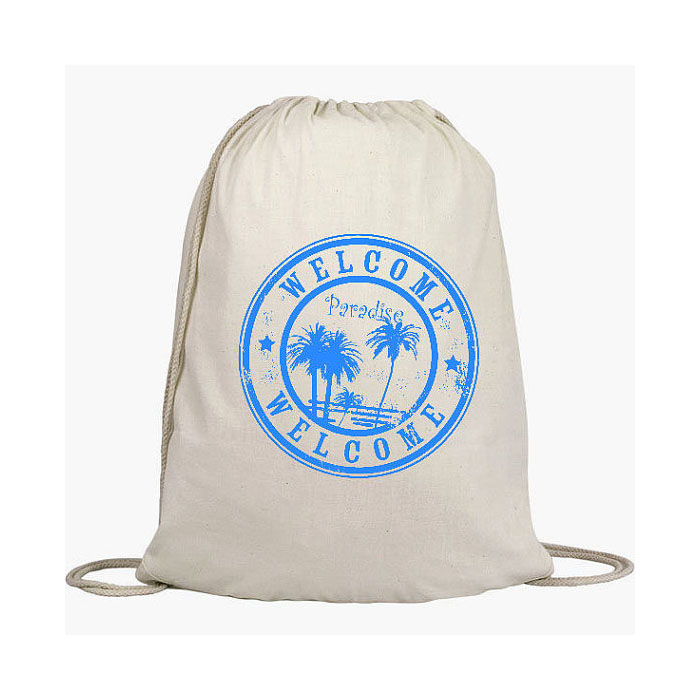 Cotton Canvas Backpack Drawstring Bag