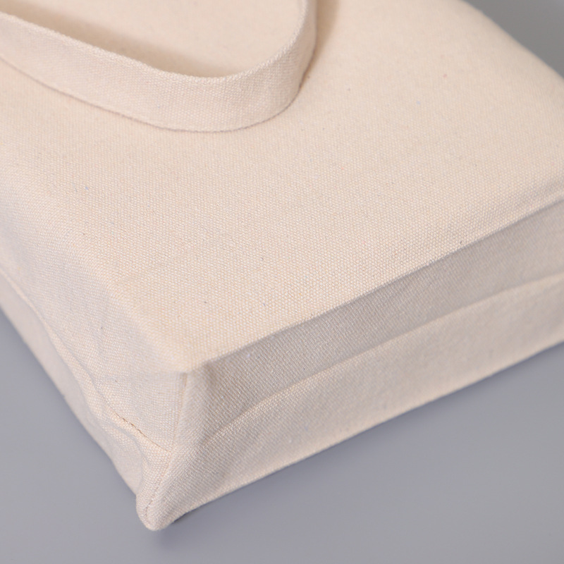 Cotton Canvas Tote Bag With Zipper