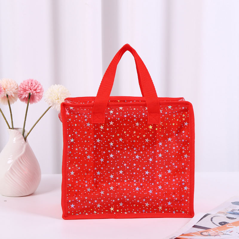 Color Pvc Tote Zipper Bag