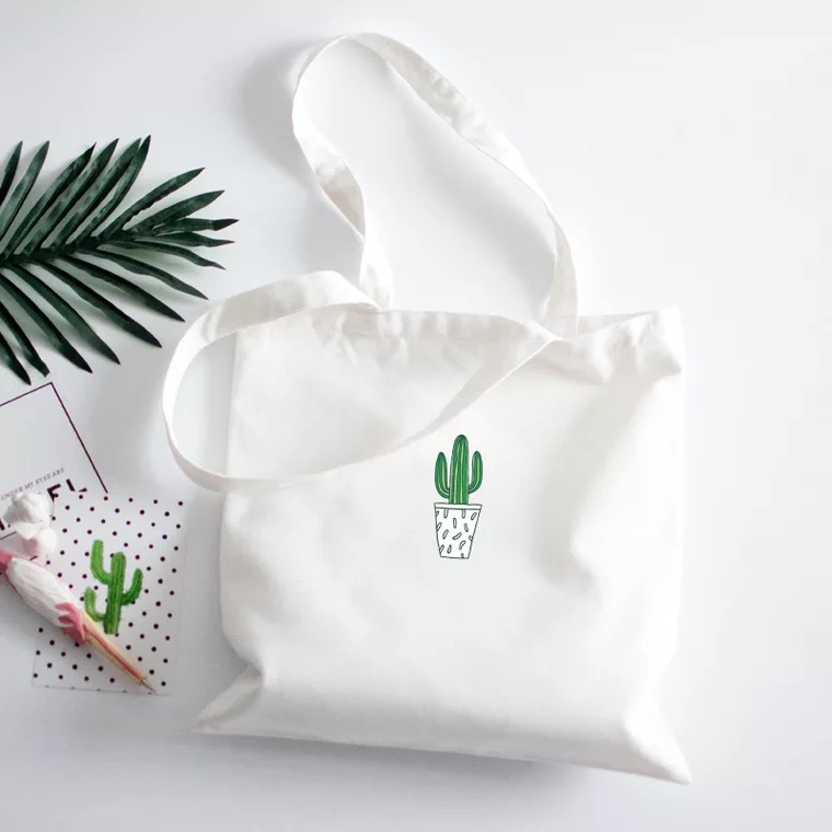 Cotton Grocery Tote Canvas Bag