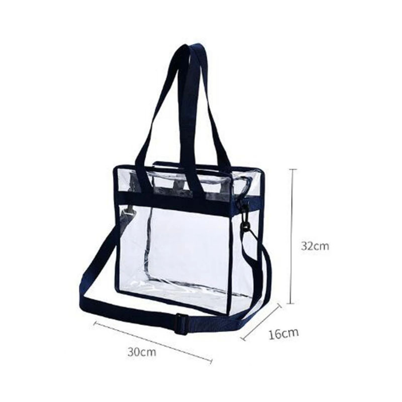 Transparent PVC Zipper Shoulder Bag