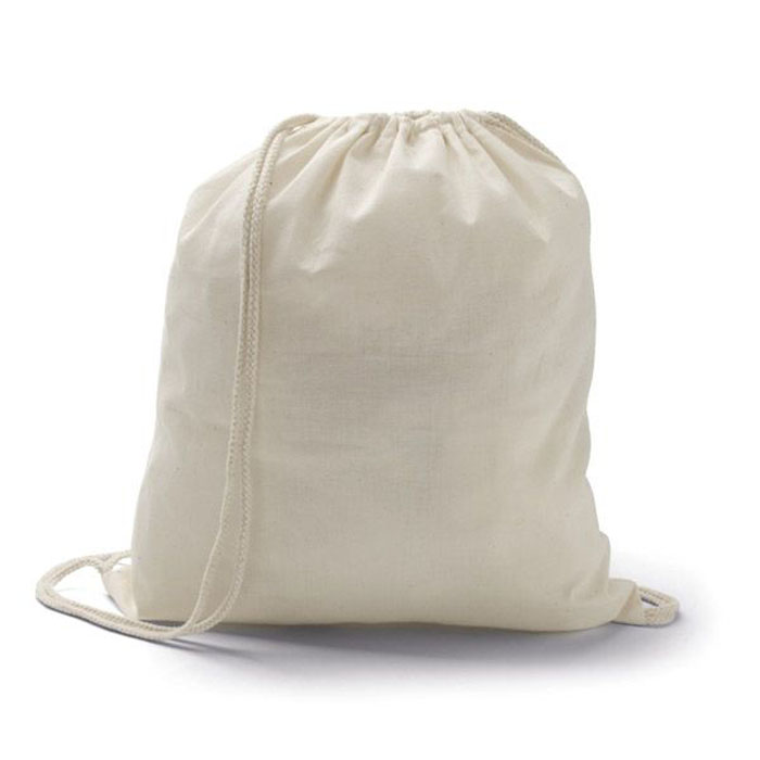 Cotton Canvas Backpack Drawstring Bag