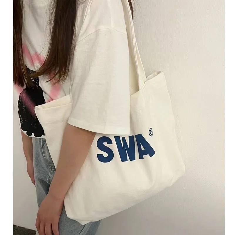 Oversized Organic Cotton Canvas Tote Shopping Bag