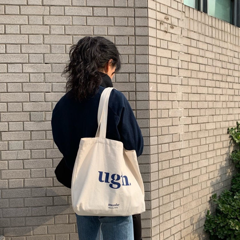 Canvas Tote Bag With Wide Handle