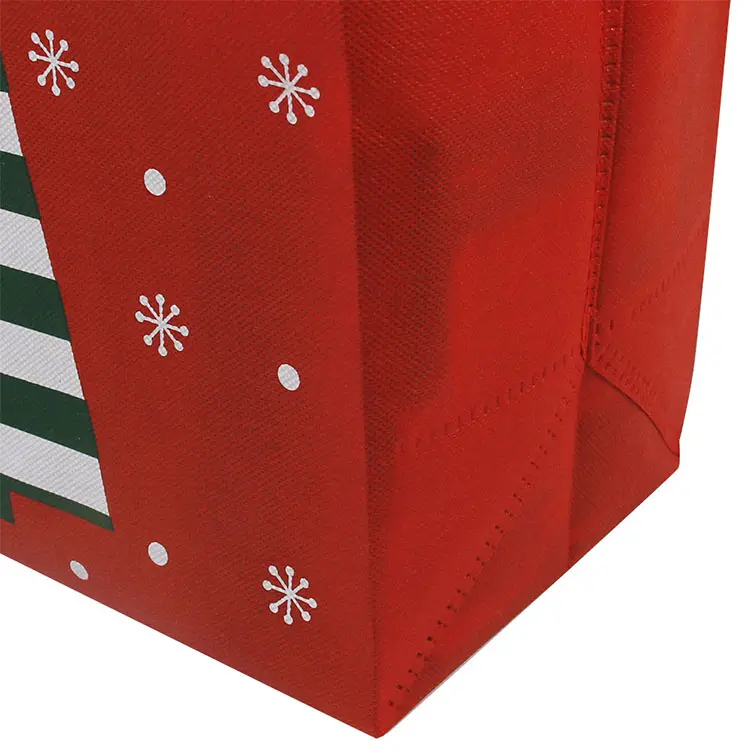 Festival Eco-friendly PP Non-woven Fabric Food Bags Laminated Non-woven Fabric Shopping Handbags with Printed Logos