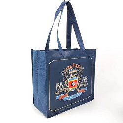 Blue Non-Woven Covered Tote Bag