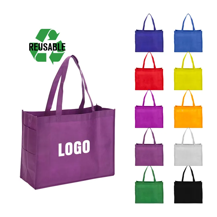 Customized Recycled Plain Weave Wedding Dress Sundries Laminated Non-woven Fabric Clothing Bags  Non-woven Fabric Shopping Bags