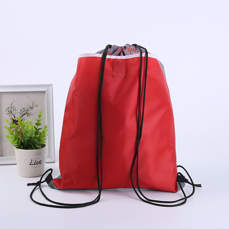 190t Polyester Drawstring Bag with pocket