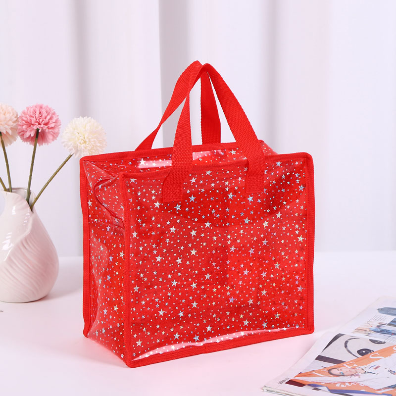 Color Pvc Tote Zipper Bag