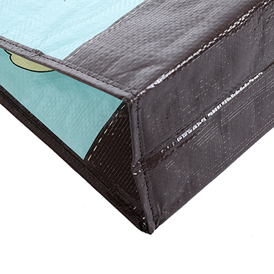 Blue brown cooler tote bag